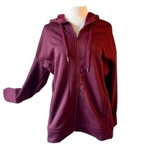 NWT JACKET HOODIE WITH SUPER SOFT INSIDE, THUMB HOLES, POCKETS IN BURGUN…